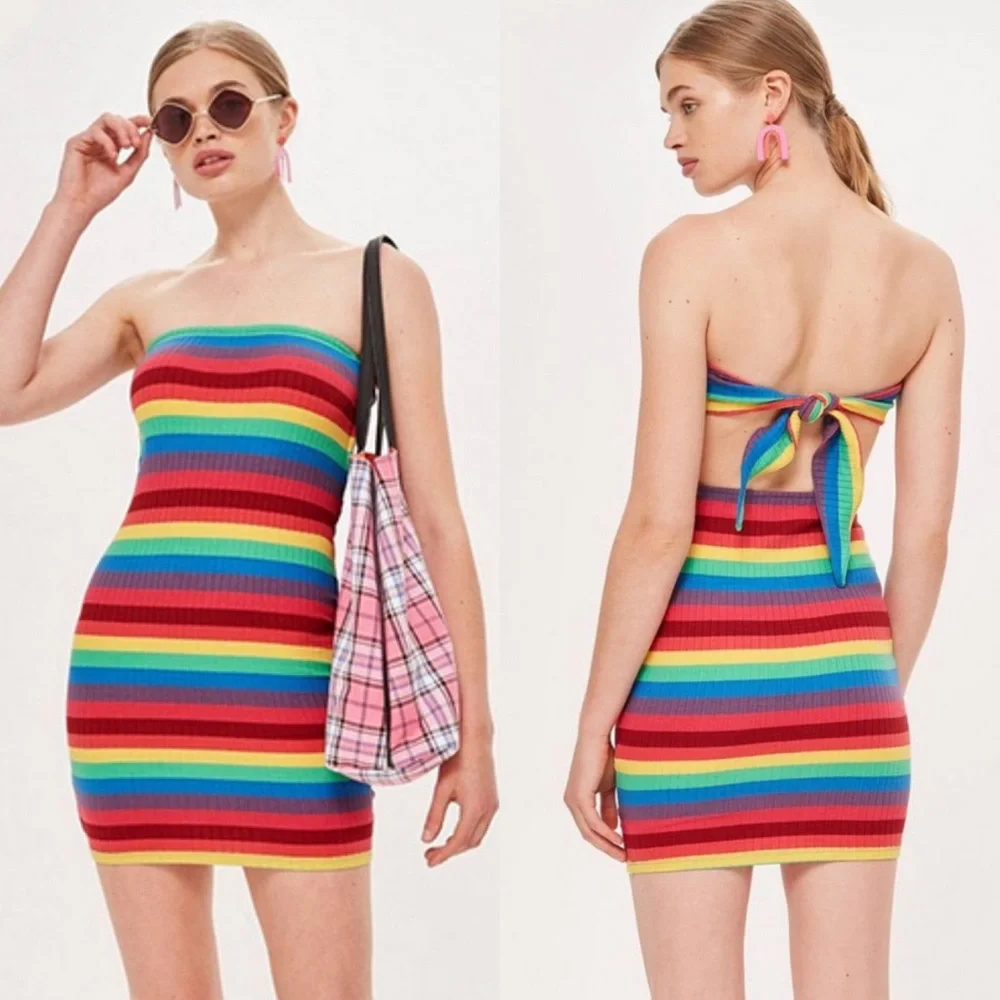 Topshop Bandeau Dress - Picture 6 of 13